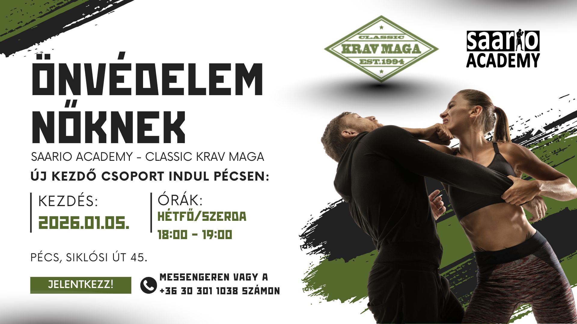 Kezdő Krav Maga női önvédelmi képzés PÉCS